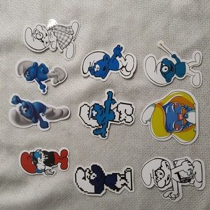 Smurf stickers smurfette papa smurf bundle #5